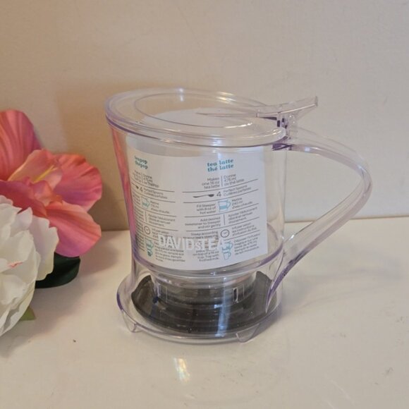 New Davids Tea clear Steeper 18 oz NWT - Picture 2 of 10